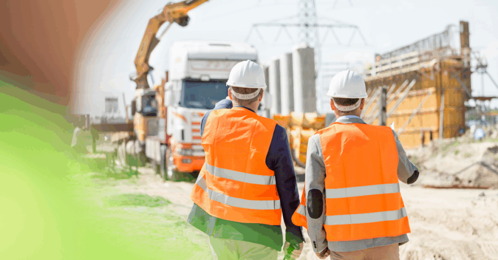 Subcontractors working on job site