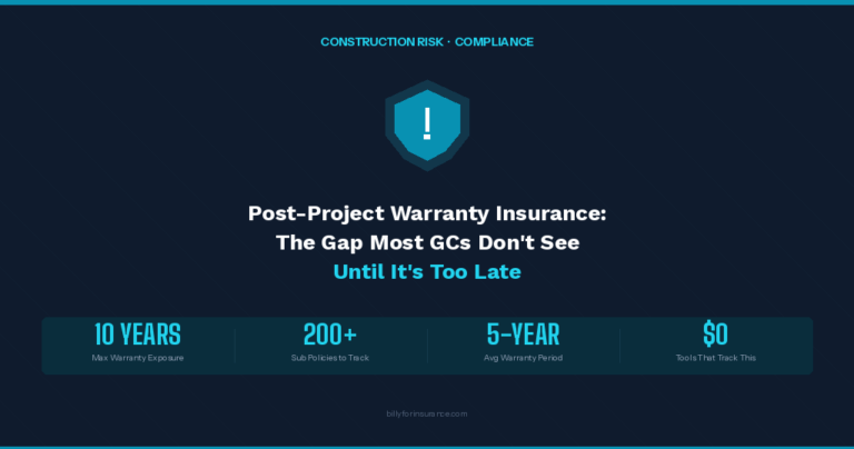 Post-Project Warranty Insurance Compliance: The Gap Most GCs Don’t See Until It’s Too Late
