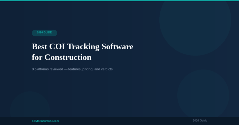 Best COI tracking software for construction 2026 — 8 platforms reviewed