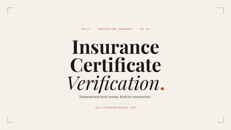 Insurance Certificate Verification Software for Construction