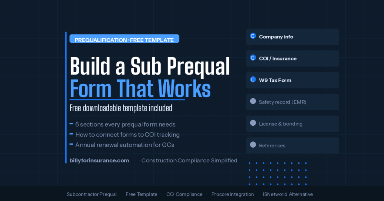 How to Build a Subcontractor Prequalification Form (Free Template)