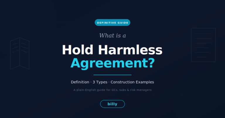 What Is a Hold Harmless Agreement? (2026 Guide) | Billy