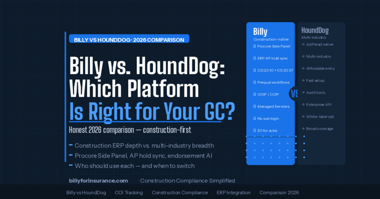 Billy vs. HoundDog: Construction Compliance Comparison