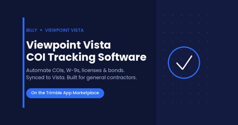 Viewpoint Vista COI Tracking Software | Billy