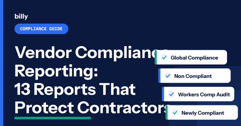 Vendor Compliance Reporting: 13 Reports Every Contractor Needs