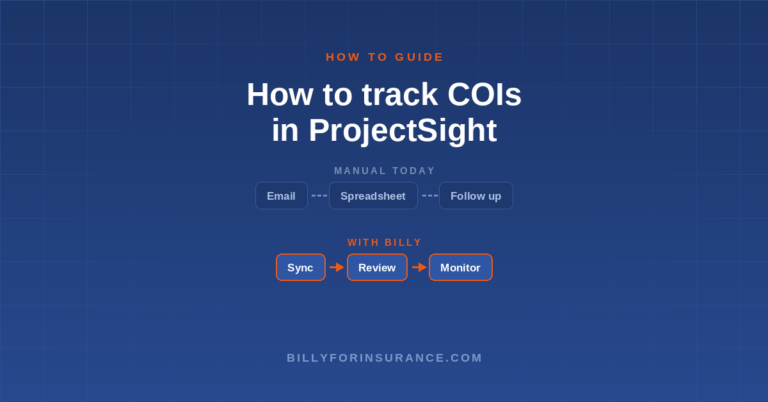 How to Track COIs in ProjectSight: A GC Workflow