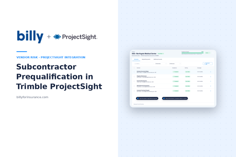 Subcontractor Prequalification in Trimble ProjectSight: Vendor Risk Workflow