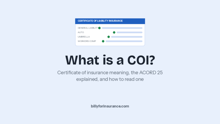 What Is a COI? Certificate of Insurance Meaning, Example, and How to Read One