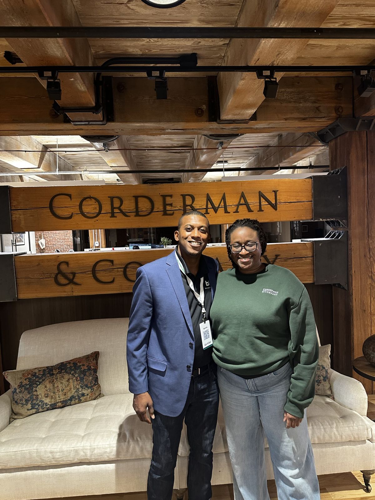 Billy visiting the Corderman and Company construction team